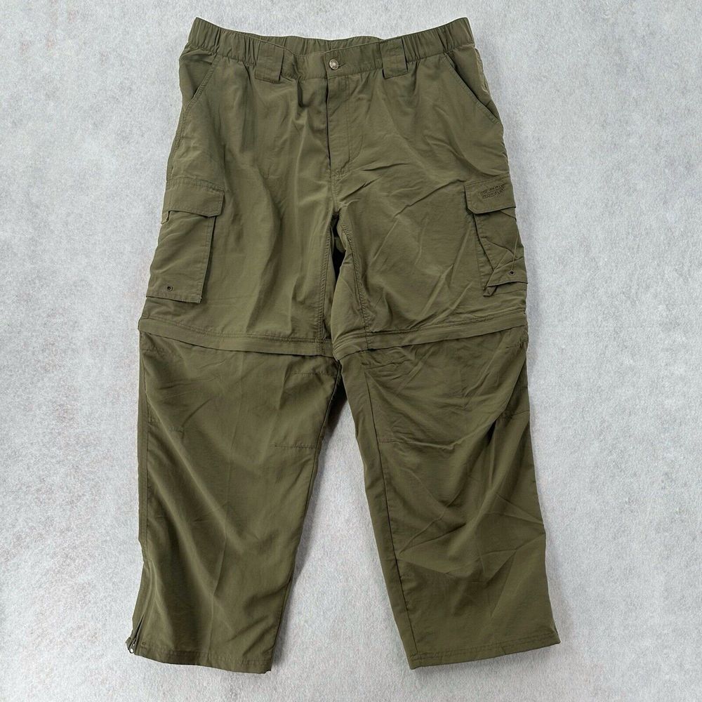 Guide Gear‎ Convertible Pants Cargo Pocket Green Nylon Men's Size 42 x 30